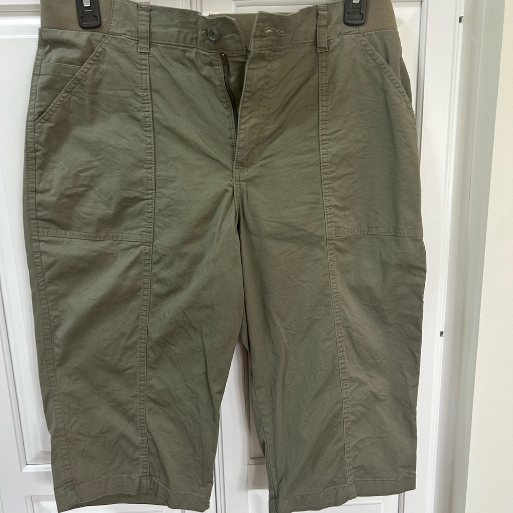 Lee Green Cargo Shorts Knee-Length Casual